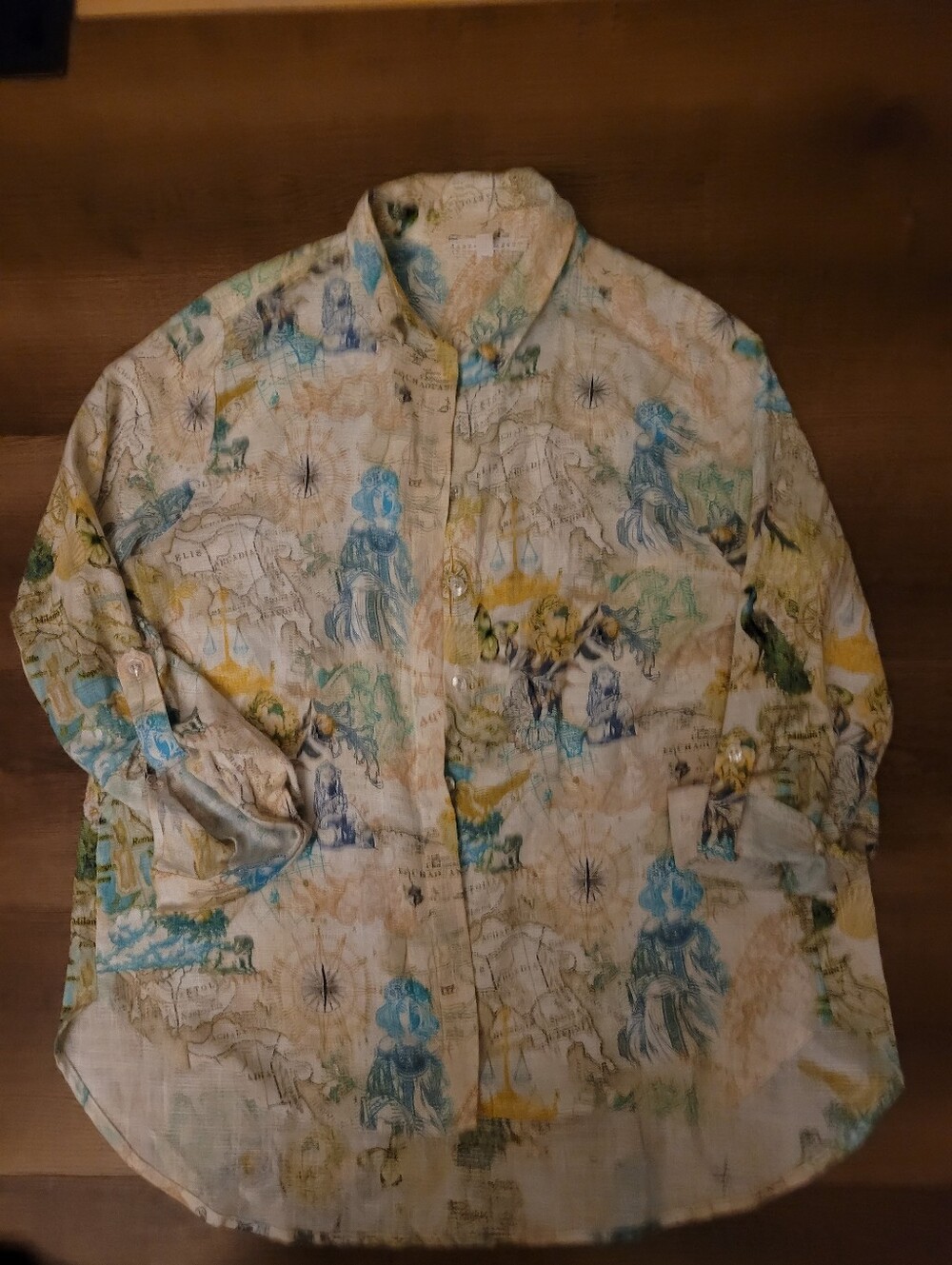 Jane And Delancey Womens Map Blouse